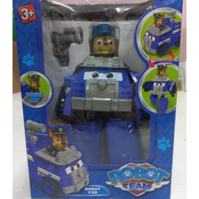   Transformers robot Chase kutya dobozban - Robot Car - Paw Patrol - Mancs Őrjárat - ÚJ 