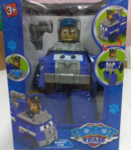 Transformers robot Chase kutya dobozban - Robot Car - Paw Patrol - Mancs Őrjárat - ÚJ 