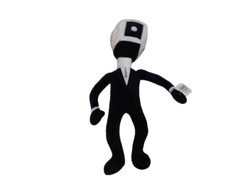 Fekete-piros fejű plüss figura - Skibidi Toilets - Roblox - ÚJ