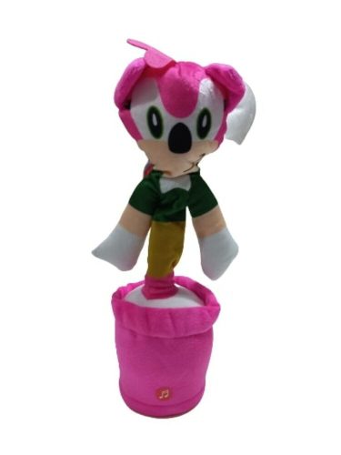 Cserepes  Sonic, rózsaszín (táncol, zenél) - ÚJ