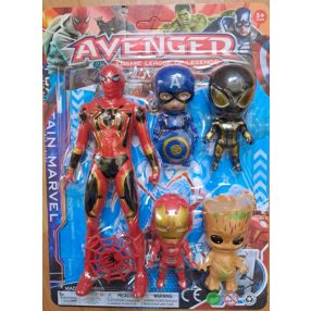 Műanyag akciófigurák, 5 db egyben - Avengers - ÚJ