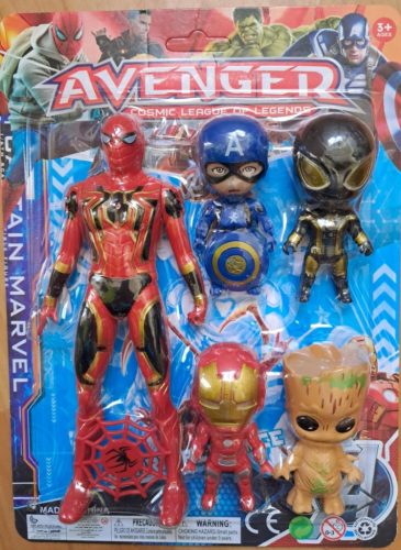 Műanyag akciófigurák, 5 db egyben - Avengers - ÚJ