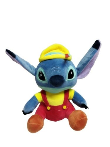 Kék plüss figura, kertésznadrágos - Lilo és Stitch - ÚJ
