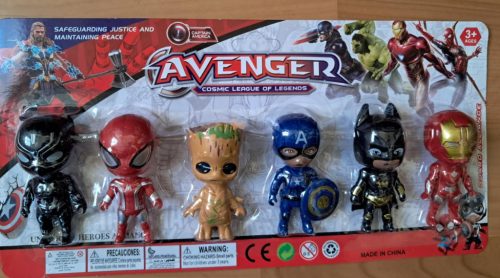 Műanyag akciófigurák, 6 db egyben - Avengers - ÚJ