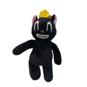   Fekete macska, cica Cartoon Cat plüss figura - FNAF - Rainbow Friends - Roblox - ÚJ