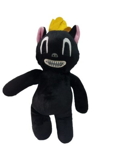 Fekete macska, cica Cartoon Cat plüss figura - FNAF - Rainbow Friends - Roblox - ÚJ
