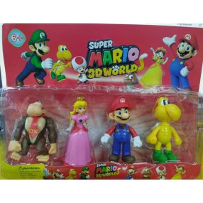 Super Mario műanyag figurák, 4 db egyben - ÚJ