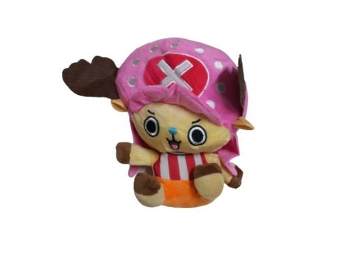 Rózsaszín kalapos plüss anime figura - Chopper - One Piece - ÚJ