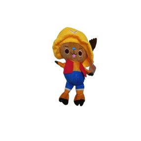   Sárga kalapos plüss anime figura - Chopper - One Piece - ÚJ