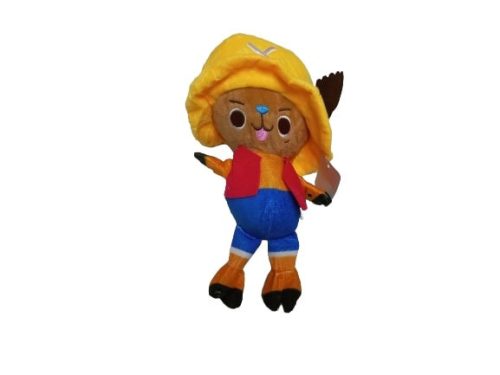 Sárga kalapos plüss anime figura - Chopper - One Piece - ÚJ