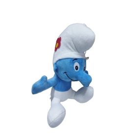   Plüss figura virágos sapkában - Hupikék Törpikék - The Smurfs - ÚJ