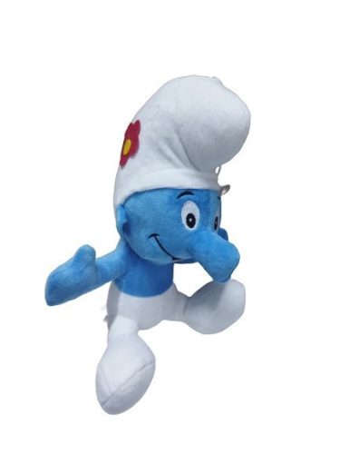 Plüss figura virágos sapkában - Hupikék Törpikék - The Smurfs - ÚJ