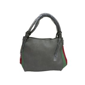 Szürke oldalt színes csíkos női oldaltáska - ÚJ