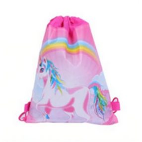Rózsaszín unikornisos-szivárványos tornazsák - ÚJ