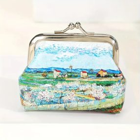  Mini pénztárca, Van Gogh festménye alapján, kék, tájképes - ÚJ  