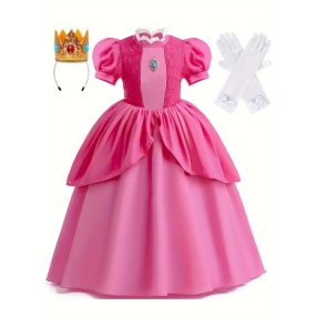   4-5 évesre hercegnő jelmez szett - Daisey - Super Mario - Nintendo - ÚJ