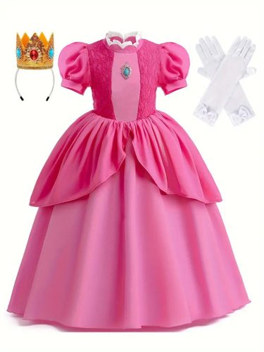 4-5 évesre hercegnő jelmez szett - Daisey - Super Mario - Nintendo - ÚJ