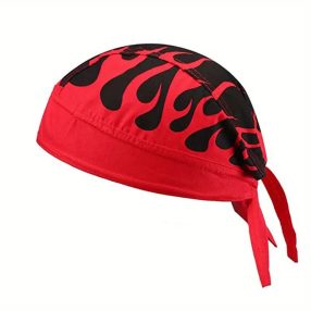   Felnőttre vagy nagyobb gyerekre piros mintás fejkendő, nyári sapka, bandana, jelmezhez is jó - ÚJ 
